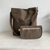 Mila 201 Taupe Brown | Hobo Tote Bag